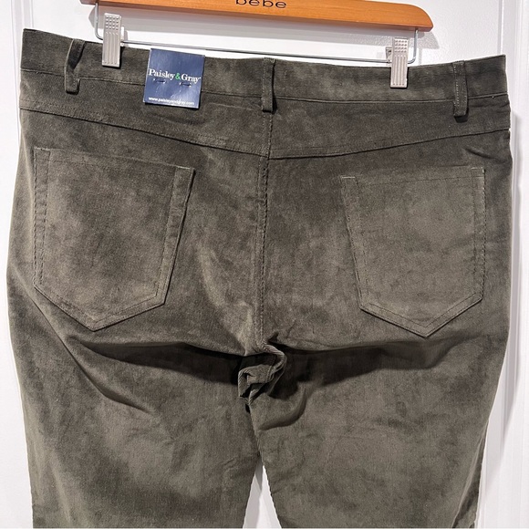 Paisley & Gray Men’s Slim Fit Corduroy Pants Olive W36 x 32L - Picture 9 of 11